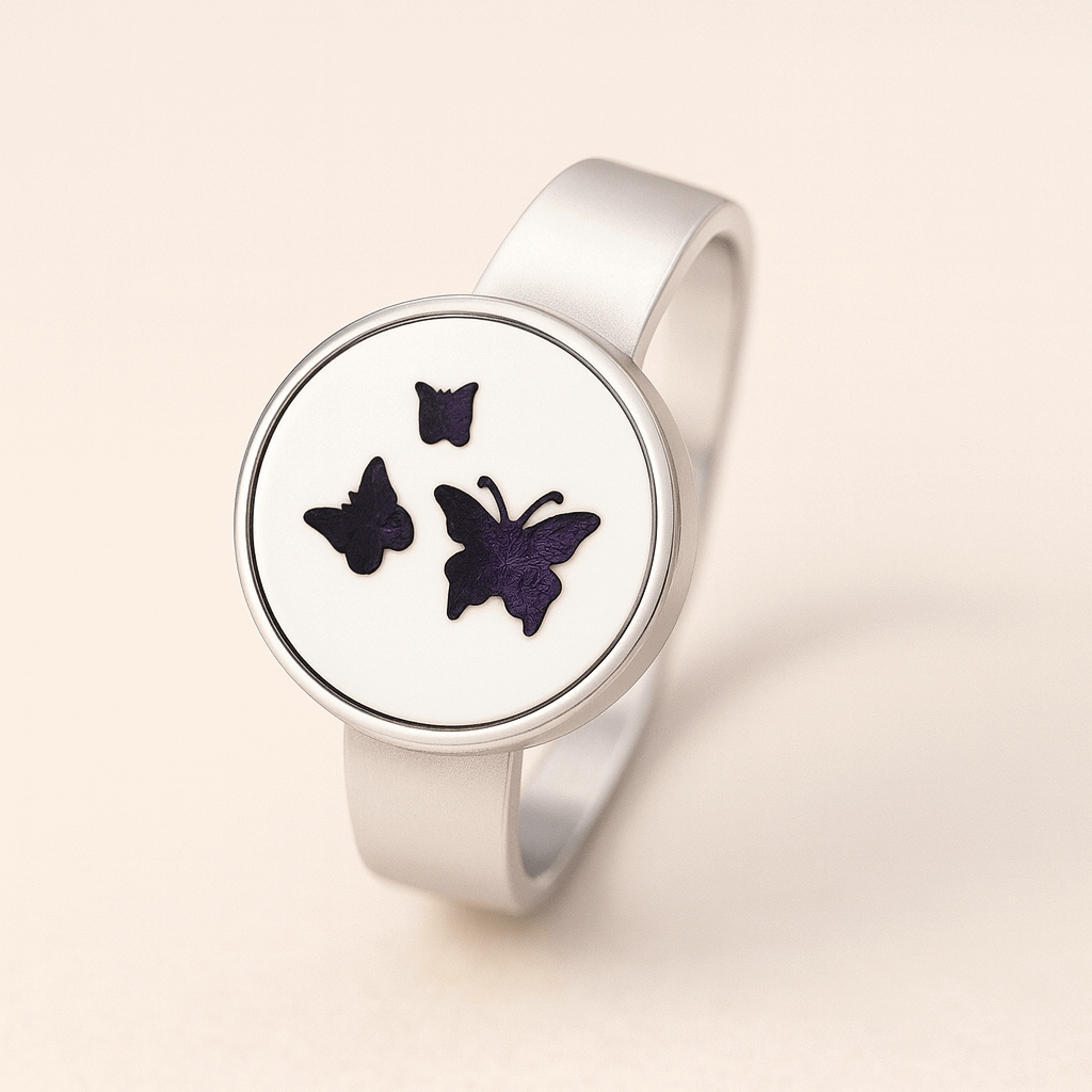 Bague d'aromathérapie papillon