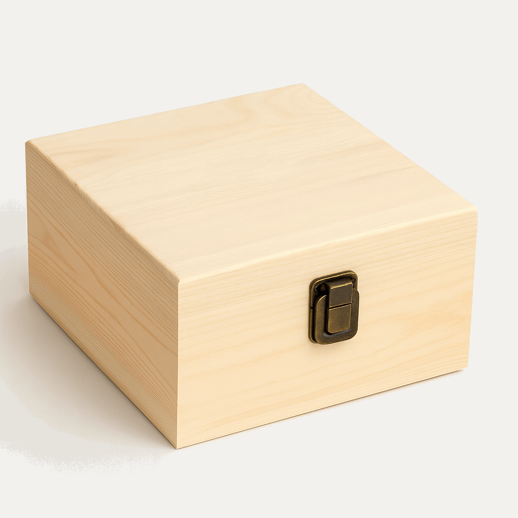 Boîte de rangement en bois pour huiles essentielles – 25 compartiments