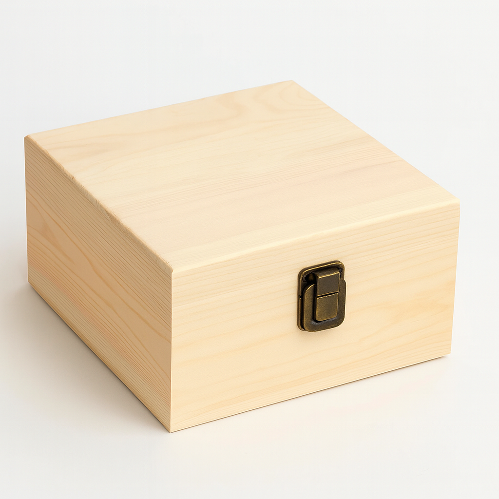 Boîte de rangement en bois pour huiles essentielles – 25 compartiments