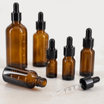 Bouteille avec compte-goutte – Flacon en verre ambré pour huiles essentielles