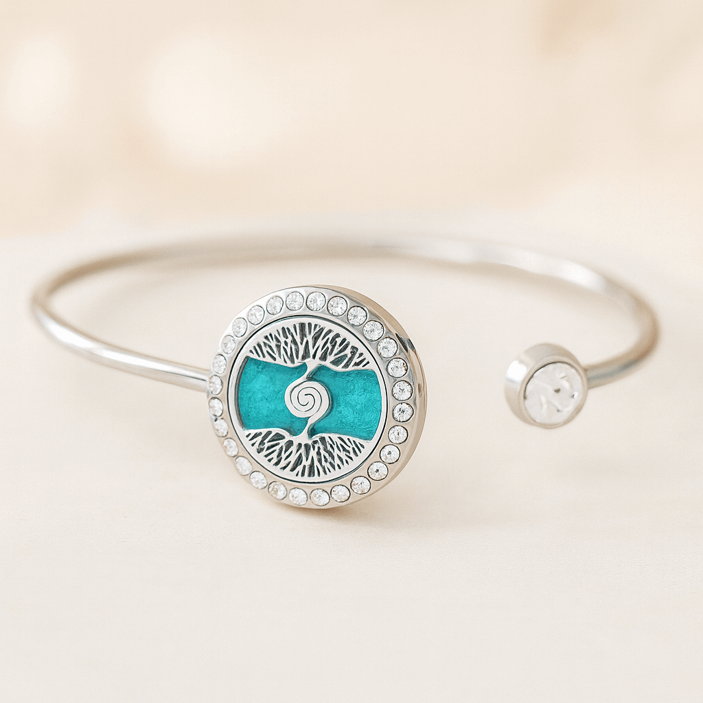 Bracelet d’aromathérapie arbre de vie et spirale