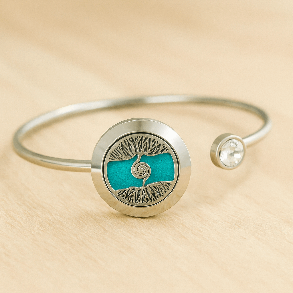 Bracelet d’aromathérapie arbre de vie et spirale