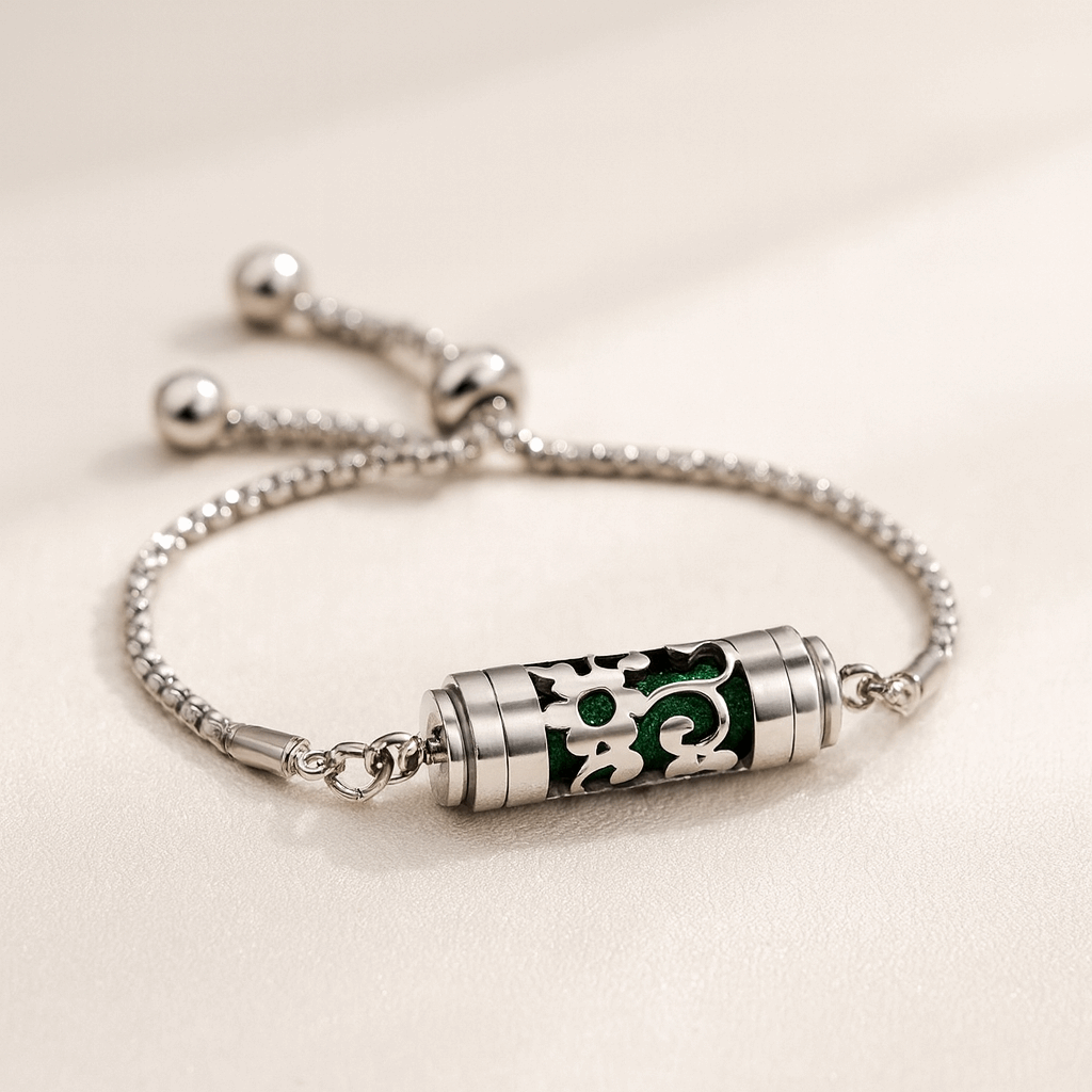 Bracelet diffuseur d’huiles essentielles – Bijou aromathérapie en acier inoxydable