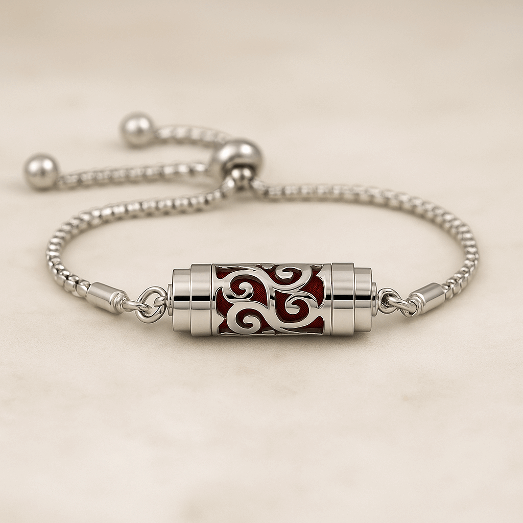 Bracelet diffuseur d’huiles essentielles – Bijou aromathérapie en acier inoxydable