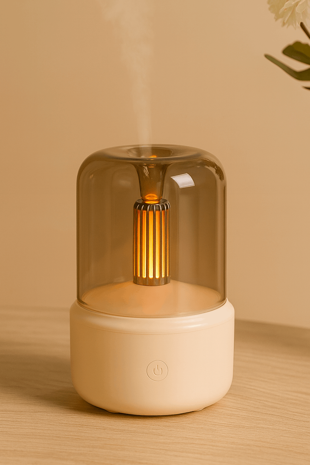 Humidificateur Brumisateur à Ultrasons – Éclairage effet bougie et sécurité intégrée