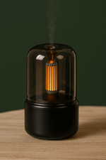 Humidificateur Brumisateur à Ultrasons – Éclairage effet bougie et sécurité intégrée