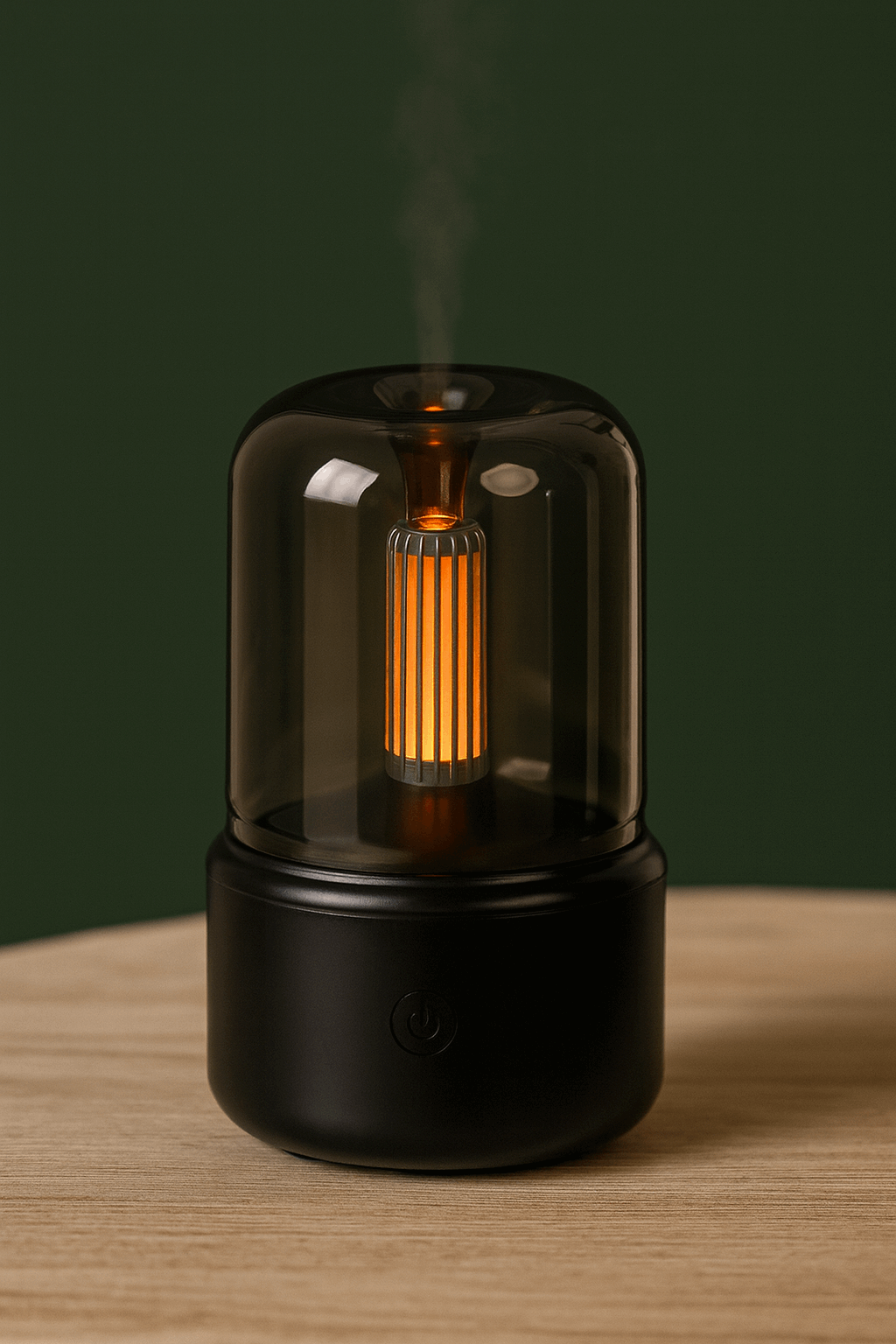 Humidificateur Brumisateur à Ultrasons – Éclairage effet bougie et sécurité intégrée