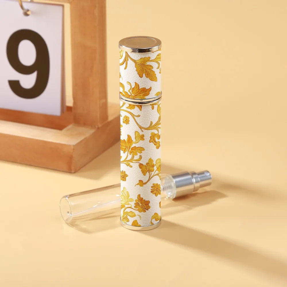 Vaporisateur huile essentielle motif doré – Flacon rechargeable 10 ml