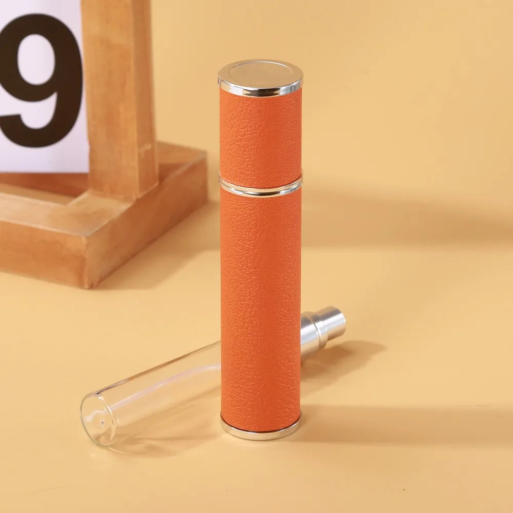 Vaporisateur huile essentielle en cuir orange